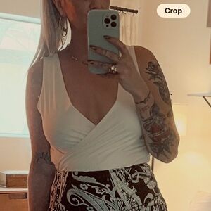 Vici Off White Crossover Bodysuit